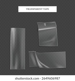 transparent tape with dark transparent PNG vector background