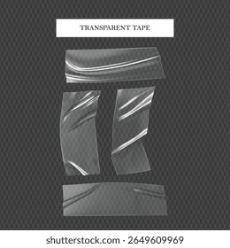 transparent tape with dark transparent PNG vector background