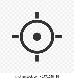 Transparent target icon png, vector illustration of an target icon in dark color and transparent background(png)
