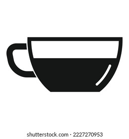 Transparent tea cup icon simple vector. Morning cafe. Hot drink