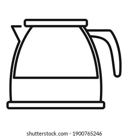 Transparent tea pot icon. Outline transparent tea pot vector icon for web design isolated on white background