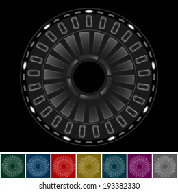 Transparent Tech Circles, Easy to edit,