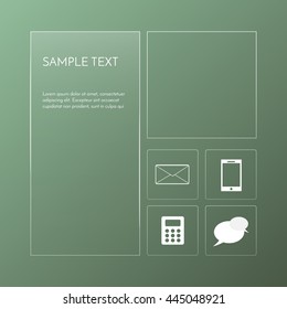 Transparent template design. Set of glass banners. Vector illustration infographic.