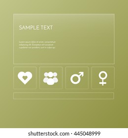 Transparent template design. Set of glass banners. Vector illustration infographic.