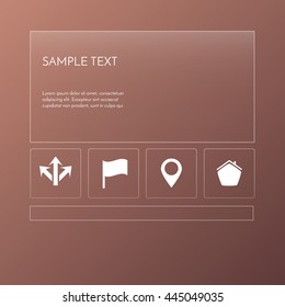 Transparent template design. Set of glass banners. Vector illustration infographic.