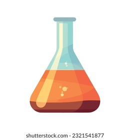 Transparent test tube over white
