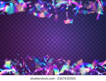 Transparent Texture. Pink Blur Confetti. Retro Element. Cristal Glare. Glitter Foil. Unicorn Art. Falling Sparkles. Metal Festival Sunlight. Blue Transparent Texture