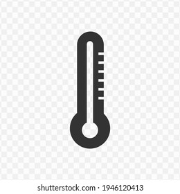 Transparent thermometer icon png, vector illustration of an thermometer icon in dark color and transparent background(png)