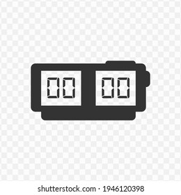 Transparent time icon png, vector illustration of an time icon in dark color and transparent background(png)