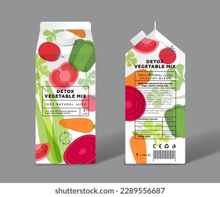 Transparent tomatoes, carrots, beets, celery and sweet peppers. Vegetables Juice.Template packaging design.