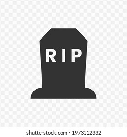 Transparent tombstone icon png, vector illustration of an tombstone icon in dark color and transparent background(png).