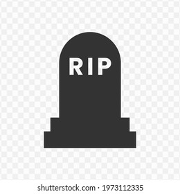 Transparent tombstone icon png, vector illustration of an tombstone icon in dark color and transparent background(png).