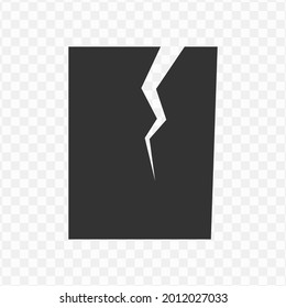 Transparent torn icon png, vector illustration of an torn icon in dark color and transparent background(png)