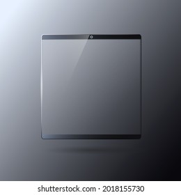 Transparent touch screen template Glass display for mobile gadgets and monitors replaceable multimedia part with shockproof vector effect. - Powered by Shutterstock - Get 15% off with code: PIKWIZARD15