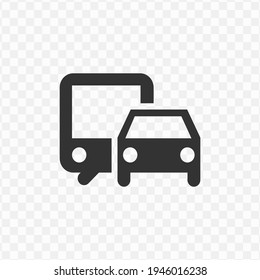 Transparent transportation icon png, vector illustration of an transportation icon in dark color and transparent background(png)