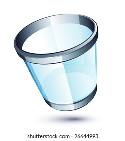 Transparent trash can