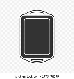 Transparent tray icon , vector illustration of an tray icon in dark color and transparent background