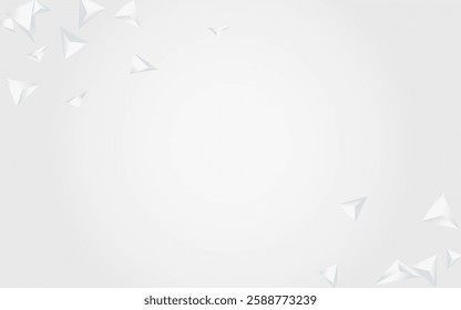Transparent Triangle Creative Vector  Gray Background. Shapes Minimal Poster. Light Graphic Certificate. Abstract Elements Flyer.