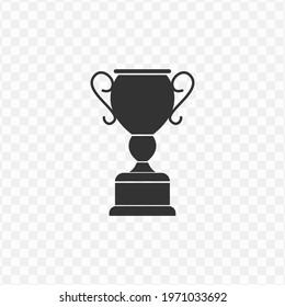 Transparent Trophy icon png, vector illustration of an Trophy icon in dark color and transparent background(png)