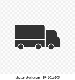 Transparent truck icon png, vector illustration of an truck icon in dark color and transparent background(png)