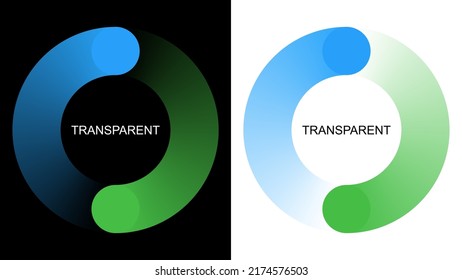 Transparent. Two orbits. Symbol graphics. Rotating image.