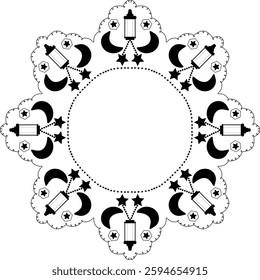The transparent unique mandala design has a round pattern and a modern feel with new design