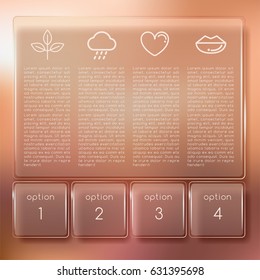 Transparent User Interface : Template Design : Vector Illustration
