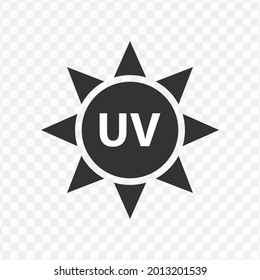 Transparent UV rays icon png, vector illustration of UV rays icon in dark color and transparent background(png)