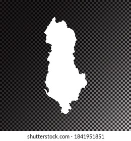 Transparente, Vektorschwarze Karte Albaniens