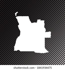 Transparent vector black map of Angola
