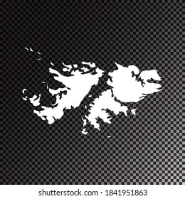 Mapa negro vector transparente de las Islas Malvinas