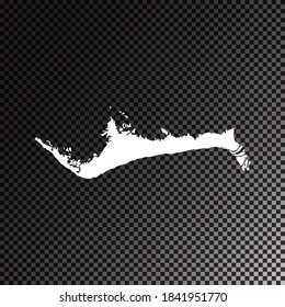 Transparent vector black map of Grand Bahama