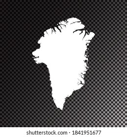 Mapa negro vector transparente de Groenlandia