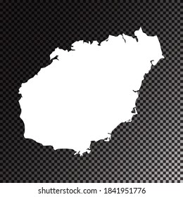 Transparent vector black map of Hainan
