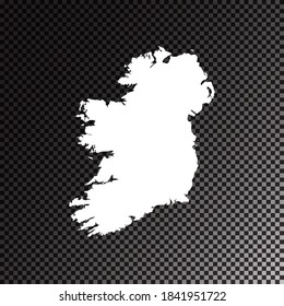 Transparent Vector Black Map Ireland Stock Vector (Royalty Free