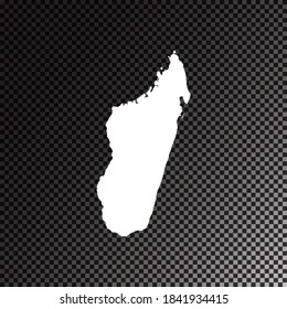 Mapa negro vector transparente de Madagascar