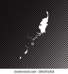 Mapa negro vector transparente de Palau