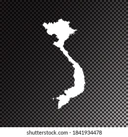 Mapa negro vector transparente de Vietnam
