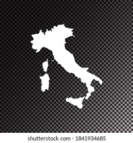 Transparent Vector Black White Map Italy Stock Vector (Royalty Free