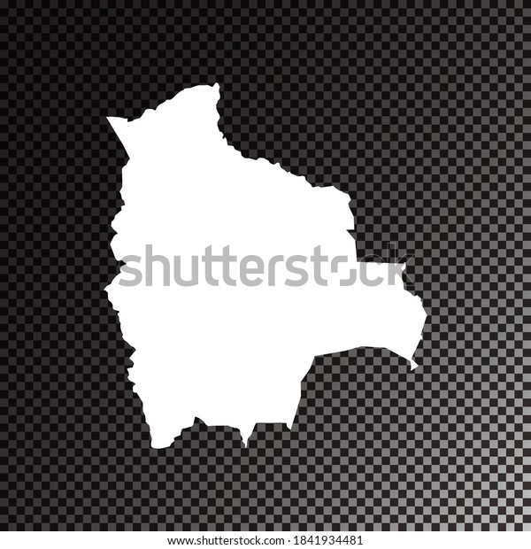 Transparent Vector Black White Map Bolivia   Transparent Vector Black White Map 600w 1841934481 