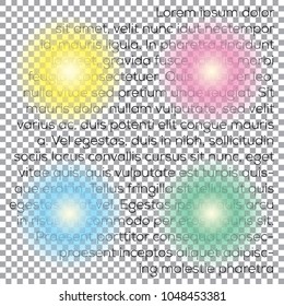 Transparent vector circles with different colors.
