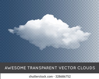 Transparent Vector Clouds Can Be Used With Any Background