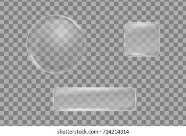 Transparent vector glass plate for your signs
