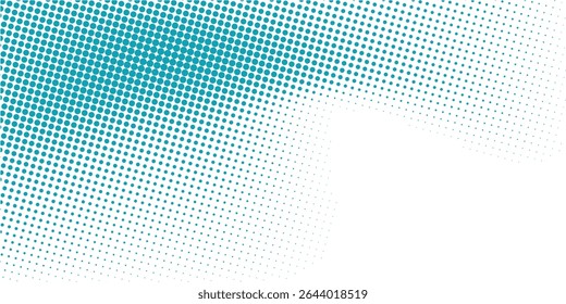 Vetor transparente Gradiente Cor azul Meio-tom Fundo Pontos escalonados Padrão moderno pontilhado moderno
