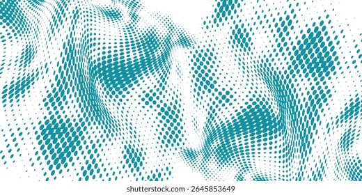 Vetor transparente Gradiente Cor azul Meio-tom Fundo Pontos escalonados Padrão artes pontilhadas modernas abstrato