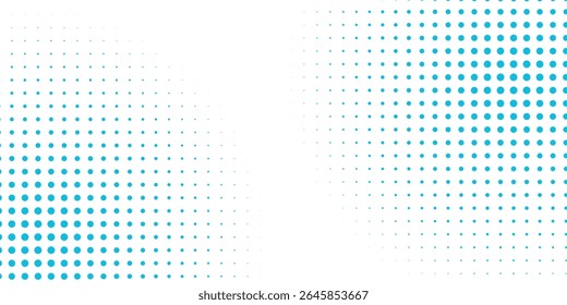 Vetor transparente Gradiente Cor azul Meio-tom Fundo Pontos escalonados Padrão artes pontilhadas modernas abstrato