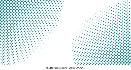 Vetor transparente Gradiente Cor azul Meio-tom Fundo Pontos escalonados Padrão moderno pontilhado