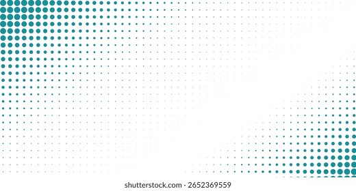 Vetor transparente Gradiente Cor azul Meio-tom Fundo Pontos escalonados Padrão moderno pontilhado