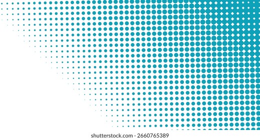 Gradiente de Vector transparente Fondo de semitono de color azul Patrón de puntos escalonados moderno punteado.eps10