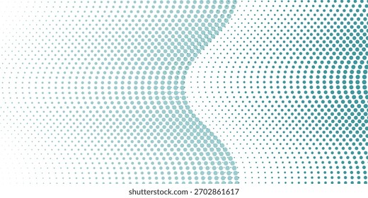 Vetor transparente Gradiente Cor azul Meio-tom Fundo Pontos escalonados Padrão moderno pontilhado